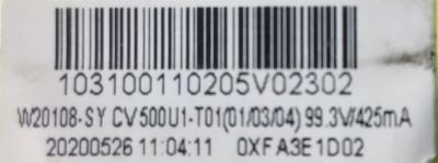 KIT DE TARJETAS PARA TV WESTINGHOUSE / NUMERO DE PARTE MAIN W20108-SY / TT307C3 V2 / TL2005026A / 303100110205V02302 / NUMERO DE PARTE T-CON N2TCV500UHDU1-T01W_A2 / CV500UH-T01 / PANEL T500-T-DLEDAF / MODELO WD50FB1200 - Imagen 5